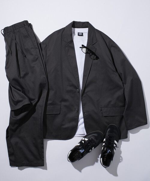 FREAK'S STORE セットアップ ジャケット/パンツ Lサイズ ブラック FREAK'S STORE/ダンボール シングル ジャケット セットアップ