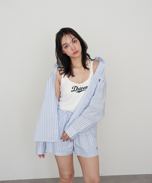 RAY CASSIN(レイカズン)の「【セットアップ対応】胸刺繍ルーズシャツ(シャツ/ブラウス・レディース・アイボリー/ピンク系その他2/ブルー系その他2・FREE)」の6枚目の写真