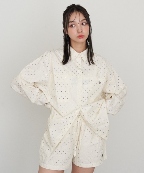 RAY CASSIN(レイカズン)の「【セットアップ対応】胸刺繍ルーズシャツ(シャツ/ブラウス・レディース・アイボリー/ピンク系その他2/ブルー系その他2・FREE)」の16枚目の写真