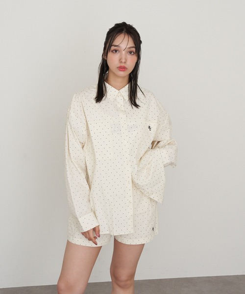 RAY CASSIN(レイカズン)の「【セットアップ対応】胸刺繍ルーズシャツ(シャツ/ブラウス・レディース・アイボリー/ピンク系その他2/ブルー系その他2・FREE)」の22枚目の写真