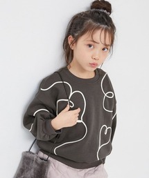 devirock（デビロック）の「ハートとリボンがえらべる 刺繍デザイン 裏起毛トレーナー（スウェット）」