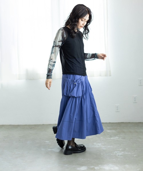 OSMOSIS(オズモーシス)の「ギャザーポケットフレアースカート(スカート・レディース・ダークグレー/ブラック/パープル・ONE SIZE)」の10枚目の写真