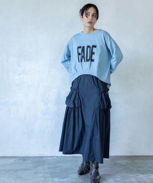 OSMOSIS(オズモーシス)の「ギャザーポケットフレアースカート(スカート・レディース・ダークグレー/ブラック/パープル・ONE SIZE)」の14枚目の写真