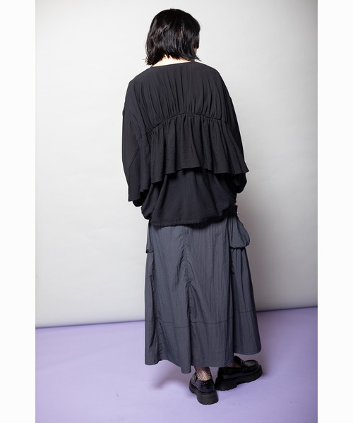 OSMOSIS(オズモーシス)の「ギャザーポケットフレアースカート(スカート・レディース・ダークグレー/ブラック/パープル・ONE SIZE)」の20枚目の写真