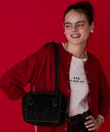 BONLECILL Marche(ボンルシールマルシェ)の【BONLECILL Marche】ロングハンドルチョコレートボストンバッグ(ボストンバッグ)