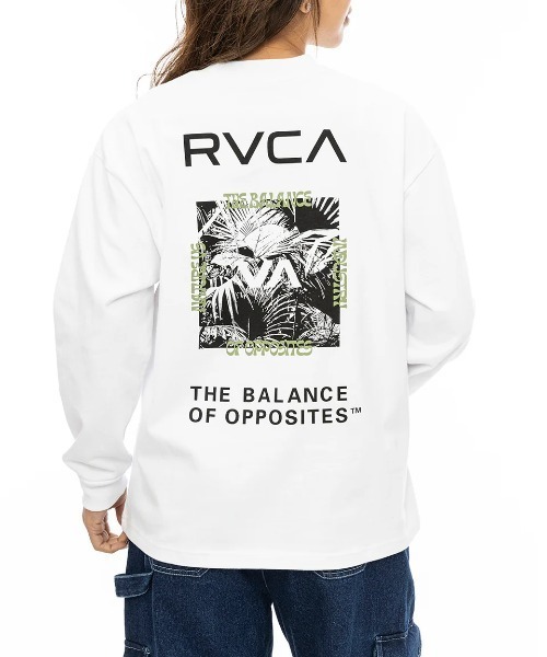 RVCA（ルーカ）の「【RVCA/ルーカ】24AW PALM TREE LEAF BOX L/バックプリント長袖ロンT（Tシャツ/カットソー・レディース・ブラック/ホワイト・MEDIUM）」の5枚目の写真