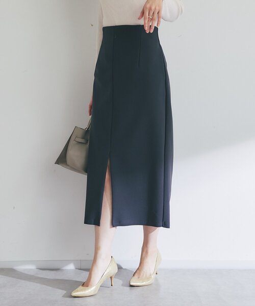 La boutique BonBon(ラブティックボンボン)の「アムンゼンペンシルスカート(スカート・レディース・チャコールグレー/ライトベージュ・36/38)」の4枚目の写真
