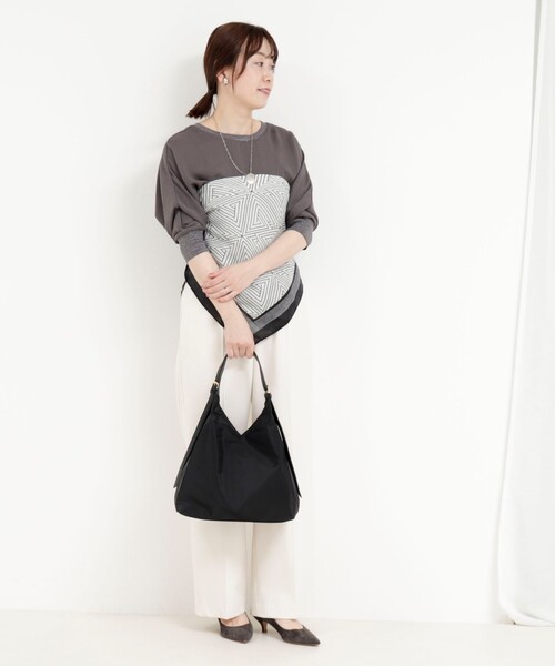 MICO COULIER（ミコクリエ）の「バックルハンドルトートバッグ（トートバッグ・レディース・グレイッシュベージュ/ブラック・FREE）」の21枚目の写真