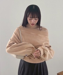 【Champion】オフショルスウェット