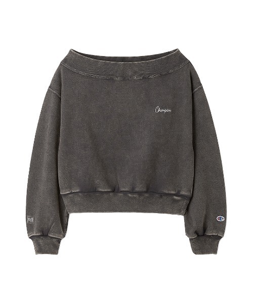 FRAY I.D（フレイアイディー）の「【Champion】オフショルスウェット（スウェット・レディース・チャコールグレー/ブルー/オレンジ・F）」の4枚目の写真