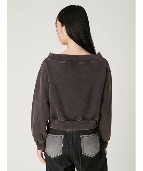 FRAY I.D（フレイアイディー）の「【Champion】オフショルスウェット（スウェット・レディース・チャコールグレー/ブルー/オレンジ・F）」の6枚目の写真