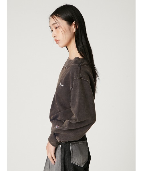 FRAY I.D（フレイアイディー）の「【Champion】オフショルスウェット（スウェット・レディース・チャコールグレー/ブルー/オレンジ・F）」の7枚目の写真