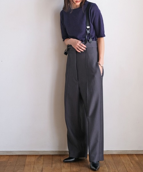 AKTE(アクテ)の「スラブヤーンニットプルオーバー(ニット/セーター・レディース・ベージュ/ネイビー・FREE)」の10枚目の写真