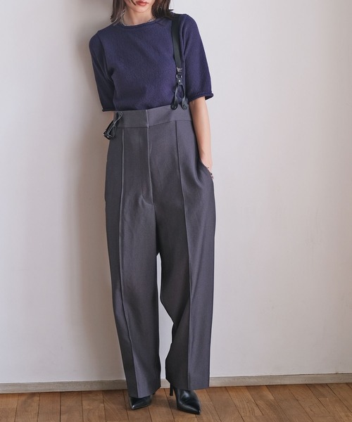 AKTE(アクテ)の「スラブヤーンニットプルオーバー(ニット/セーター・レディース・ベージュ/ネイビー・FREE)」の13枚目の写真