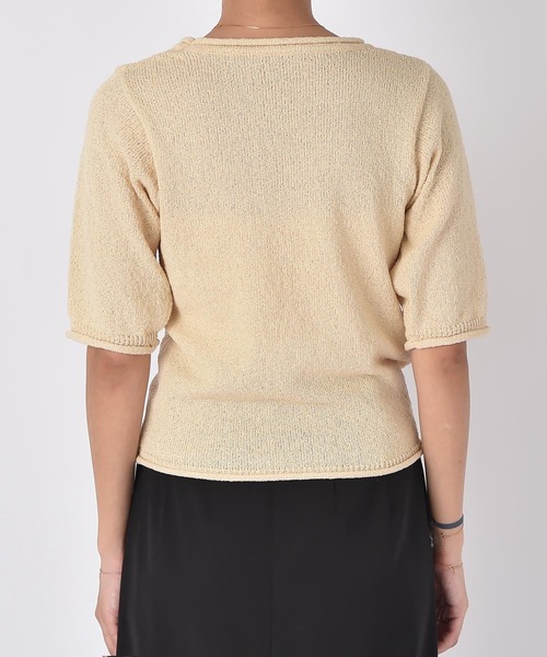 AKTE(アクテ)の「スラブヤーンニットプルオーバー(ニット/セーター・レディース・ベージュ/ネイビー・FREE)」の18枚目の写真