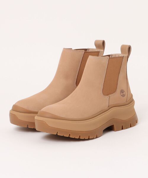 Timberland(ティンバーランド)の「Timberland ティンバーランド ROXIE LANE MID CHELSEA BOOT レディースサイドゴアブーツ 厚底(ロキシーレーンミッドチェルシーブーツ) 0A28XM ライトベージュ(ブーツ・レディース・ベージュ・22.5cm/23.0cm/23.5cm/24.0cm/24.5cm/25.0cm)」の1枚目の写真