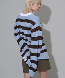 Art re A select（アトリエセレクト）の「【SEQUENZ/シークエンズ】BORDER RUGBY KNIT（ニット/セーター）」
