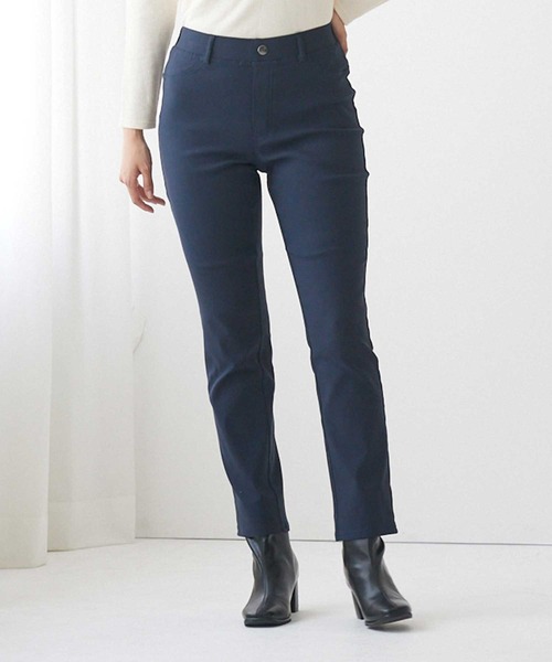 Tuche(トゥシェ)の「Tuche/トゥシェ ストレートパンツ レーヨン混裏起毛 ストレッチ(その他パンツ・レディース・ブラック/オフホワイト/チャコールグレー/ダークネイビー・MEDIUM/LARGE/X-LARGE)」の8枚目の写真