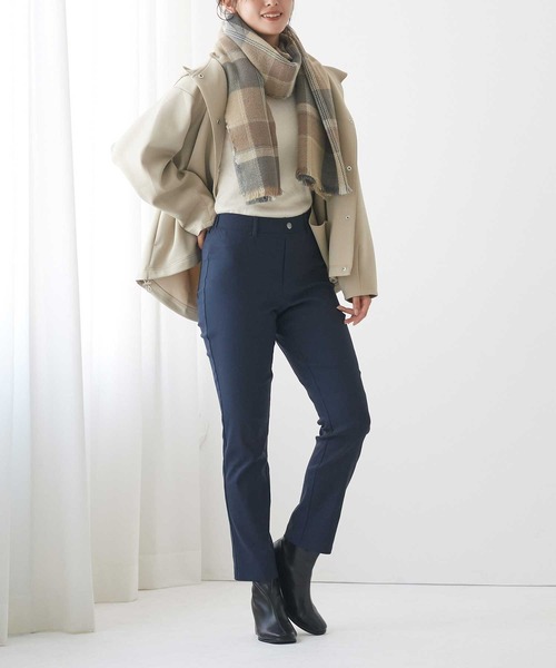 Tuche(トゥシェ)の「Tuche/トゥシェ ストレートパンツ レーヨン混裏起毛 ストレッチ(その他パンツ・レディース・ブラック/オフホワイト/チャコールグレー/ダークネイビー・MEDIUM/LARGE/X-LARGE)」の6枚目の写真