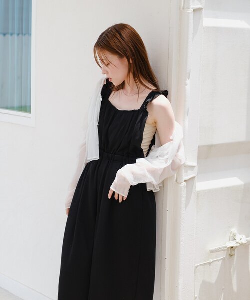 セール】【2サイズ展開/低身長サイズ/着丈調節可】フリル