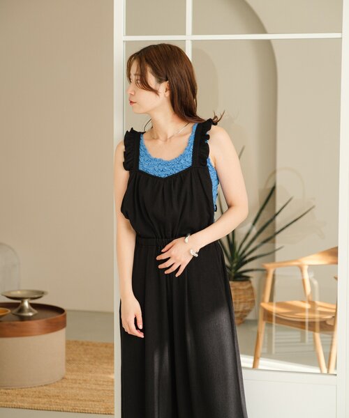 カスタネ　フリルサロペット Kastane サロペット オーバーオール 「2サイズ展開/低身長サイズ