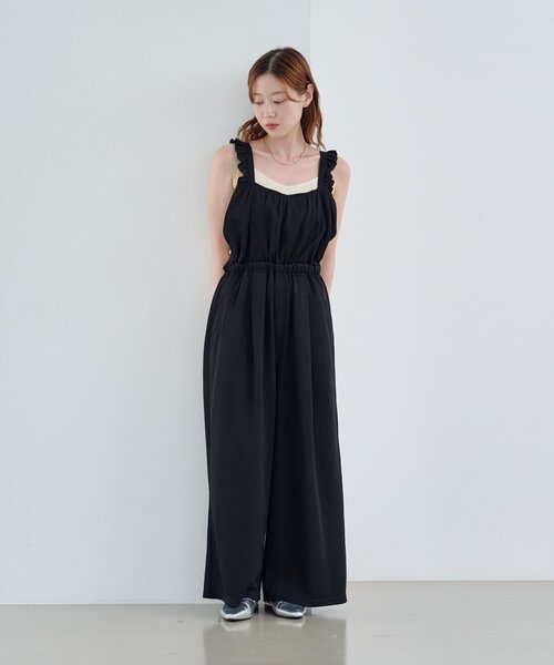 Kastane フリルサロペット　サイズ1 Kastane サロペット オーバーオール 「2サイズ展開/低身長サイズ