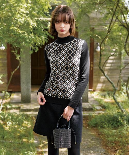 DRESSTERIOR（ドレステリア）の「【otonaMUSE 11月号掲載/セットアップ可】ブッチャーツイードミニスカート（スカート・レディース・ブラック・34/36/38/40）」の3枚目の写真