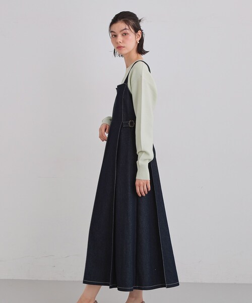 THE SHOP TK （ザ ショップ ティーケー ）の「シーズンレスで着られる デニムステッチジャンスカ（ワンピース・レディース・ブラック/ネイビー・11/13/12）」の17枚目の写真