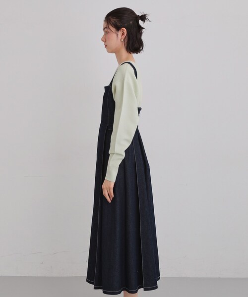 THE SHOP TK （ザ ショップ ティーケー ）の「シーズンレスで着られる デニムステッチジャンスカ（ワンピース・レディース・ブラック/ネイビー・11/13/12）」の10枚目の写真