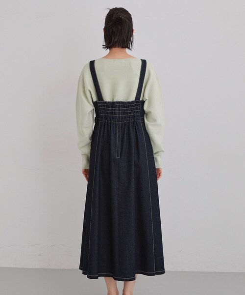 THE SHOP TK （ザ ショップ ティーケー ）の「シーズンレスで着られる デニムステッチジャンスカ（ワンピース・レディース・ブラック/ネイビー・11/13/12）」の11枚目の写真