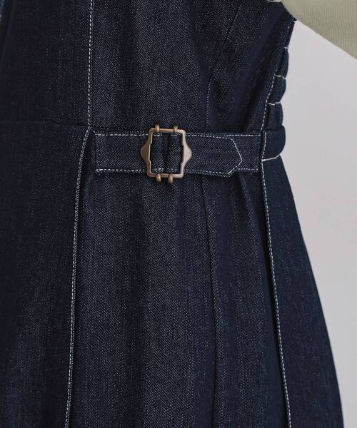 THE SHOP TK （ザ ショップ ティーケー ）の「シーズンレスで着られる デニムステッチジャンスカ（ワンピース・レディース・ブラック/ネイビー・11/13/12）」の7枚目の写真