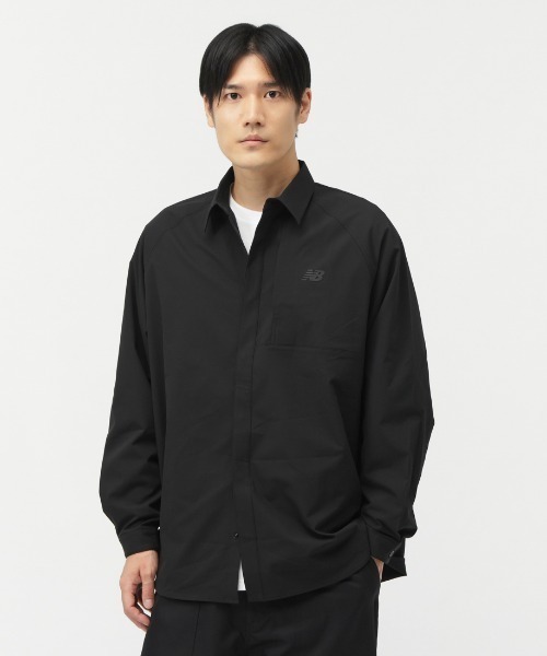 NEW BALANCE（ニューバランス）の「【アルペン限定】 ニューバランス New Balance THE CITY ウーブンロングスリーブシャツ（シャツ/ブラウス・メンズ・ブラック/ブルー・S/M/L/LL）」の2枚目の写真