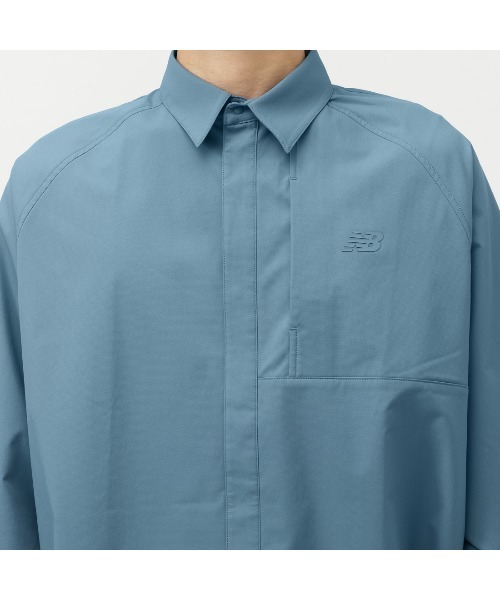 NEW BALANCE（ニューバランス）の「【アルペン限定】 ニューバランス New Balance THE CITY ウーブンロングスリーブシャツ（シャツ/ブラウス・メンズ・ブラック/ブルー・S/M/L/LL）」の5枚目の写真