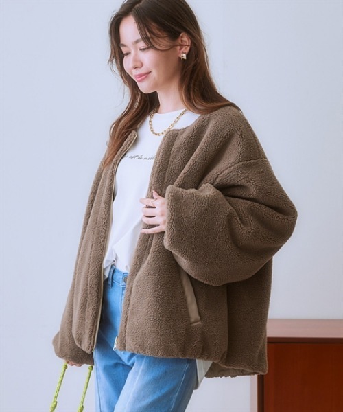 ボア＆中綿リバーシブルコート（その他アウター）｜nissen（ニッセン