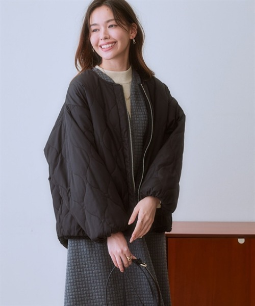 nissen(ニッセン)の「ボア&中綿リバーシブルコート(その他アウター・レディース・グレイッシュベージュ/ブラック・S/LL/L/M)」の7枚目の写真