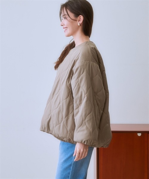 nissen(ニッセン)の「ボア&中綿リバーシブルコート(その他アウター・レディース・グレイッシュベージュ/ブラック・S/LL/L/M)」の10枚目の写真