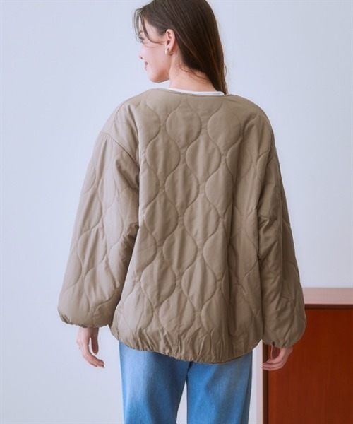 nissen(ニッセン)の「ボア&中綿リバーシブルコート(その他アウター・レディース・グレイッシュベージュ/ブラック・S/LL/L/M)」の11枚目の写真