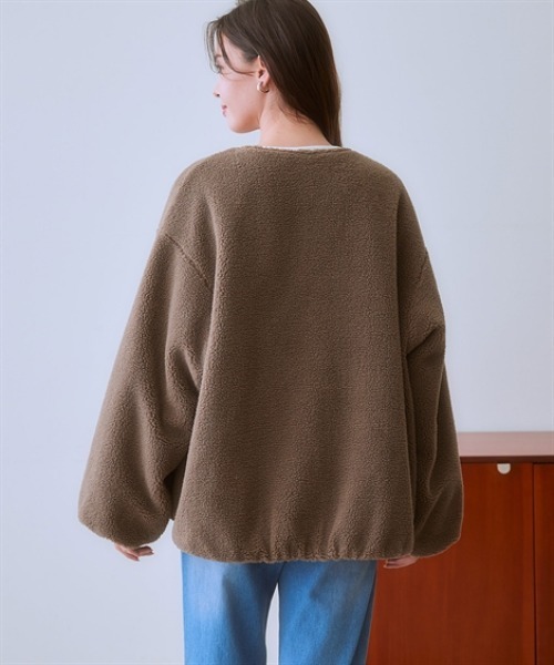 nissen(ニッセン)の「ボア&中綿リバーシブルコート(その他アウター・レディース・グレイッシュベージュ/ブラック・S/LL/L/M)」の15枚目の写真