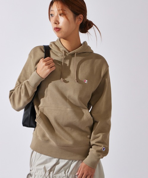 Champion(チャンピオン)の「Champion/チャンピオン HOODED SWEATSHIRT コットン ワンポイントロゴ フーディー 2026秋冬 秋服(パーカー・メンズ・ネイビー/チョコ/ブラック/ホワイト/ライトブラウン/グレー・XL/L/M)」の5枚目の写真