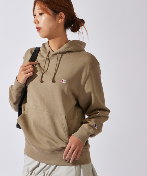 Champion(チャンピオン)の「Champion/チャンピオン HOODED SWEATSHIRT コットン ワンポイントロゴ フーディー 2026秋冬 秋服(パーカー・メンズ・ネイビー/チョコ/ブラック/ホワイト/ライトブラウン/グレー・XL/L/M)」の11枚目の写真