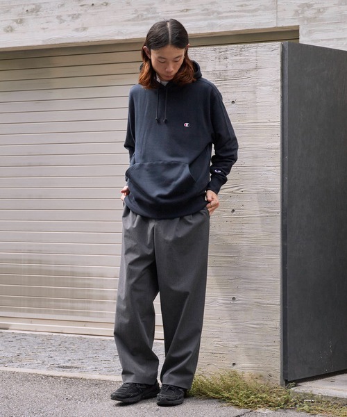Champion(チャンピオン)の「Champion/チャンピオン HOODED SWEATSHIRT コットン ワンポイントロゴ フーディー 2026秋冬 秋服(パーカー・メンズ・ネイビー/チョコ/ブラック/ホワイト/ライトブラウン/グレー・XL/L/M)」の20枚目の写真