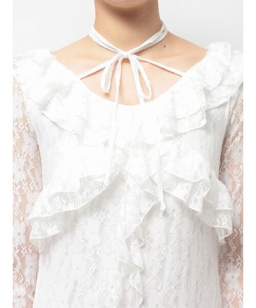 jouetie(ジュエティ)の「ラッフルフリルレースロングワンピース(ワンピース・レディース・オフホワイト/ブラック・MEDIUM)」の19枚目の写真