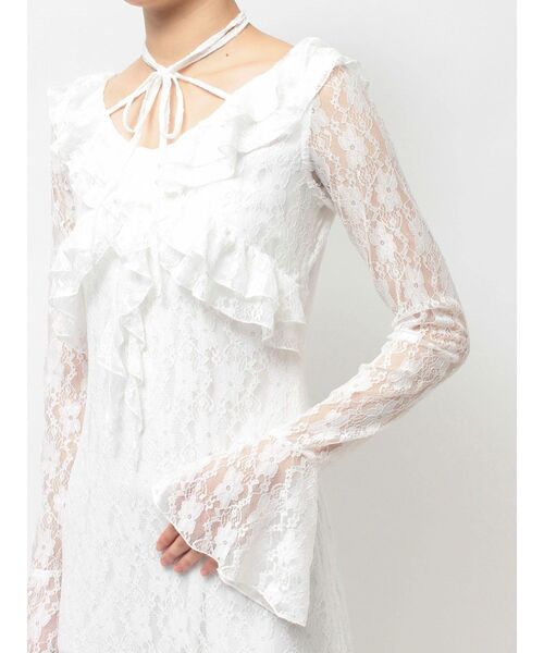 jouetie(ジュエティ)の「ラッフルフリルレースロングワンピース(ワンピース・レディース・オフホワイト/ブラック・MEDIUM)」の20枚目の写真