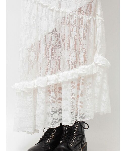 jouetie(ジュエティ)の「ラッフルフリルレースロングワンピース(ワンピース・レディース・オフホワイト/ブラック・MEDIUM)」の21枚目の写真