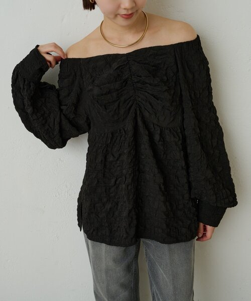 Omekashi（オメカシ）の「ハートネックブラウス（シャツ/ブラウス・レディース・ベージュ/ブラック/オフホワイト・FREE）」の19枚目の写真