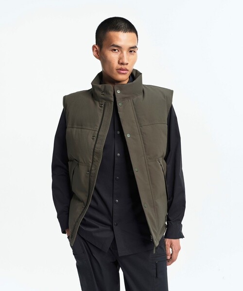 セール】撥水 スタンドカラージップ キルティングベスト（ダウンベスト