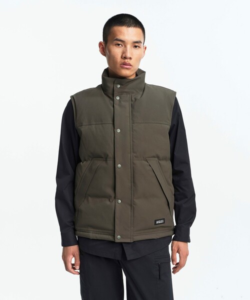 セール】撥水 スタンドカラージップ キルティングベスト（ダウンベスト