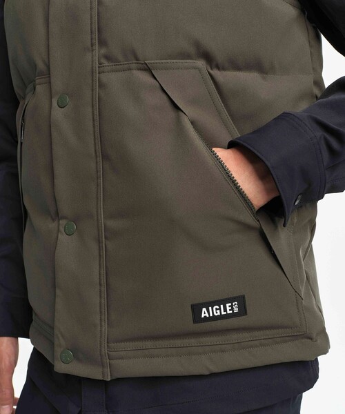 セール】撥水 スタンドカラージップ キルティングベスト（ダウンベスト