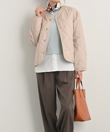 aunt lily（アントリリー）の「パイピングデザインラウンドヘム防風ダウンジャケット｜軽量 防風 コンパクト ハイブリッドダウン ラウンドヘム 手洗い可 ダウン ジャケット ライトブルー ピンク（ダウンジャケット/コート）」