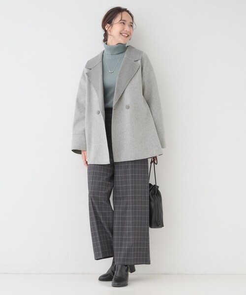 DRESKIP（ドレスキップ）の「【S-LL】大人のこなれ感 テーラード風コート（テーラードジャケット・レディース・グレー/アイボリー/ブラウン系・01/02/03/04）」の6枚目の写真
